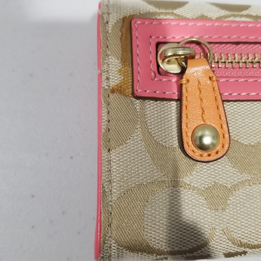 Monogram Leather Coach Wallet - Picture 5 of 6
